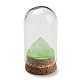 Pyramidendekoration aus natürlichen Edelsteinen mit Glaskuppel-Cloche-Abdeckung DJEW-B009-01-2