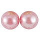 分厚いキッズネックレスのためのピンクのアクリル模造真珠ラウンドビーズ  20mm  穴：2mm X-PACR-20D-35-1