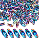 SUNNYCLUE 1 Box 100Pcs 3mm Ball Chain Connectors Rainbow Stainless Steel Fastener Bead Chain Connector Clasps Keychain Key Rings Replacements for Beaded Necklace Bracelets Dog Tag Pull Chain DIY Craft STAS-SC0003-86-1