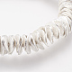 Perlas texturizadas de latón estiran pulseras BJEW-D316-01-2