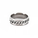 201 anillo de dedo con cadena de eslabones de acero inoxidable para hombre RJEW-N029-085-1