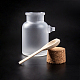 Benecreat 6 Packung 100 ml mattes Plastikbad Salzflasche Glas leere Küche Vorratsbehälter Gläser mit Kork und Löffel DIY-BC0002-21-5