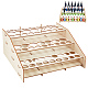 Nbeads Organisateur de peinture en bois à 3 couche et support pour pinceaux DIY-WH0401-04-1