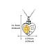 Alloy Heart with Sunflower Urn Ashes Pendant Necklace BOTT-PW0002-015P-2