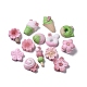 Cabujones decodificados de resina de color macarrón/dona/helado de flor de cerezo RESI-B019-01-1