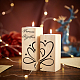 SUPERDANT Memorial Series Wooden Candle Holder and Candles Set AJEW-SD0001-15H-4