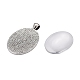 DIY 20pcs Transparent Clear Glass Thumbprint Oval Necklace Kits DIY-ZZ0001-02-4