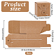 正方形のクラフト紙の折り畳み箱  ギフト包装用  バリーウッド  完成品：7x7x7cm  22.5x14x0.5cm CON-WH0094-09-2