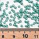 11/0グレードの透明なガラスシードビーズ  銀並ぶ丸い穴  ダークターコイズ  2x1.5mm  穴：0.3mm  約3000個/50g X-SEED-Q007-F51-3