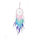 Iron Woven Web/Net with Feather Pendant Decorations AJEW-B017-02-2