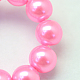 Baking Painted Pearlized Glass Pearl Round Bead Strands HY-Q330-8mm-68-3