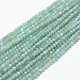 Fili di perline amazonite naturale, tondo, sfaccettato, 2.5mm, Foro: 0.5 mm, circa 165pcs/filo, 15.7 pollice (40 cm)