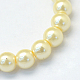 Backen gemalt pearlized Glasperlen runden Perle Stränge HY-Q003-4mm-21-2