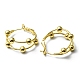 Rack Plating Brass Beaded Hoop Earrings EJEW-D055-24G-2