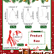 Wadonn 3 セット 3 スタイル diy 透明アクリルブランクペンダント装飾作成キット  ポリエステルコードクリスマスツリーパーティー吊り飾り  混合図形  7.4~7.9x5.85~6.55x0.2cm  穴：3~3.5mm  1セット/スタイル DIY-WR0003-41-2