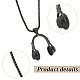 ANATTASOUL 3Pcs 3 Colors Alloy Music Headset Pendant Necklaces Set for Women NJEW-AN0001-28-3