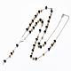 304 Edelstahl Rosenkranz Perlenketten für Ostern NJEW-H461-01-1