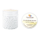 Perles rondes en perles de verre blanc de 4mm minuscule satin pour la fabrication de bijoux HY-PH0002-01-B-4