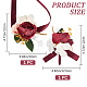 Craspire 2 шт. 2 стиля роза из шелковой ткани с атласной лентой корсаж-бутоньерка и корсажи на запястье AJEW-CP0005-94-2