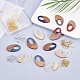 SUPERFINDINGS DIY 6 Pairs Mixed Shape Resin & Walnut Wood Earring Makings DIY-FH0001-95-5