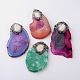 Dyed Natural Agate Nuggets Big Pendants G-O115-14-1