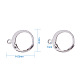 304 Stainless Steel Leverback Earring Findings A-STAS-I045-02-3