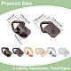 WADORN 12Pcs 3 Colors Alloy Triangle Ring Suspension Clasps FIND-WR0007-49-2