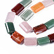 Fili di perle di avventurina verde naturale e quarzo rosa e agata rossa G-S364-091-3