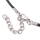 Halsketten mit Herzanhänger aus Glas NJEW-JN04476-02-5