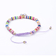 Bracelets réglables de perles tressées avec cordon en nylon BJEW-JB05100-04-2