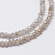 Faceted Rondelle Half Rainbow Plated Electroplate Glass Beads Strands X-EGLA-M006-2mm-B01-2