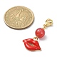 Pendentifs décoratifs en alliage d'émail pour la saint-valentin HJEW-JM01161-4