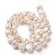 Fili di perle di perle d'acqua dolce coltivate naturali PEAR-L033-50-01-3