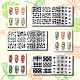 Stainless Steel DIY Nail Art Templates MRMJ-WH0092-005-3