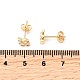 Серьги-гвоздики из латуни с микропаве из прозрачного кубического циркония EJEW-A135-16G-5