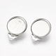 201 Stainless Steel Clip-on Earring Findings X-STAS-S079-81C-2
