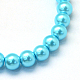 Cottura dipinto di perle di vetro perlato fili di perline rotondo X-HY-Q003-12mm-48-2