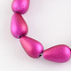 Spray Painted Glass Beads Strands X-DGLA-R042-04-1