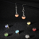 Pandahall 90 piezas 15 colores colgantes de bolas de vidrio colgantes de bolas de vidrio con lentejuelas brillantes GLAA-PH0008-14-5