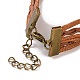 PU Leather Multi-strand Bracelet MAND-PW0001-40B-3