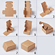 クラフト紙箱  折りたたみボックス  正方形  淡い茶色  6.2x6.2x3.5cm CON-WH0036-01-4