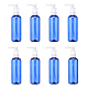 液体石鹸のための100mlの詰め替え可能なペットプラスチック空のポンプボトル  ブルー  4x15cm  容量：100ml（3.38液量オンス）。 TOOL-Q024-01B-02-2