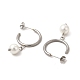 Boucles d'oreilles pendantes en perles de verre EJEW-P219-12P-2