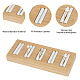 Hobbiesay 2 pz 2 stili rettangolo bambù a 5 slot e supporti per vassoi in legno a 3 slot RDIS-HY0001-02A-3