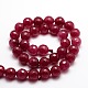 Dyed Natural White Jade Round Beads Strands G-E313-8mm-05-2