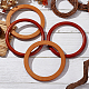 Wadorn 4 Stück 2-Stil runde Ring-Taschengriffe aus Holz FIND-WR0008-06-4