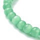 Runde Cat-Eye-Perlen-Stretcharmbänder für Mädchenfrauen BJEW-A117-A-37-3