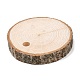 Grandi decorazioni ciondolo in legno tondo piatto WOOD-F010-02-2