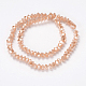Full Rainbow Plated Faceted Bicone Glass Beads Strands EGLA-J099-FR12-2