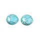Craft Findings Dyed Synthetic Turquoise Gemstone Flat Back Dome Cabochons TURQ-S266-18mm-01-2